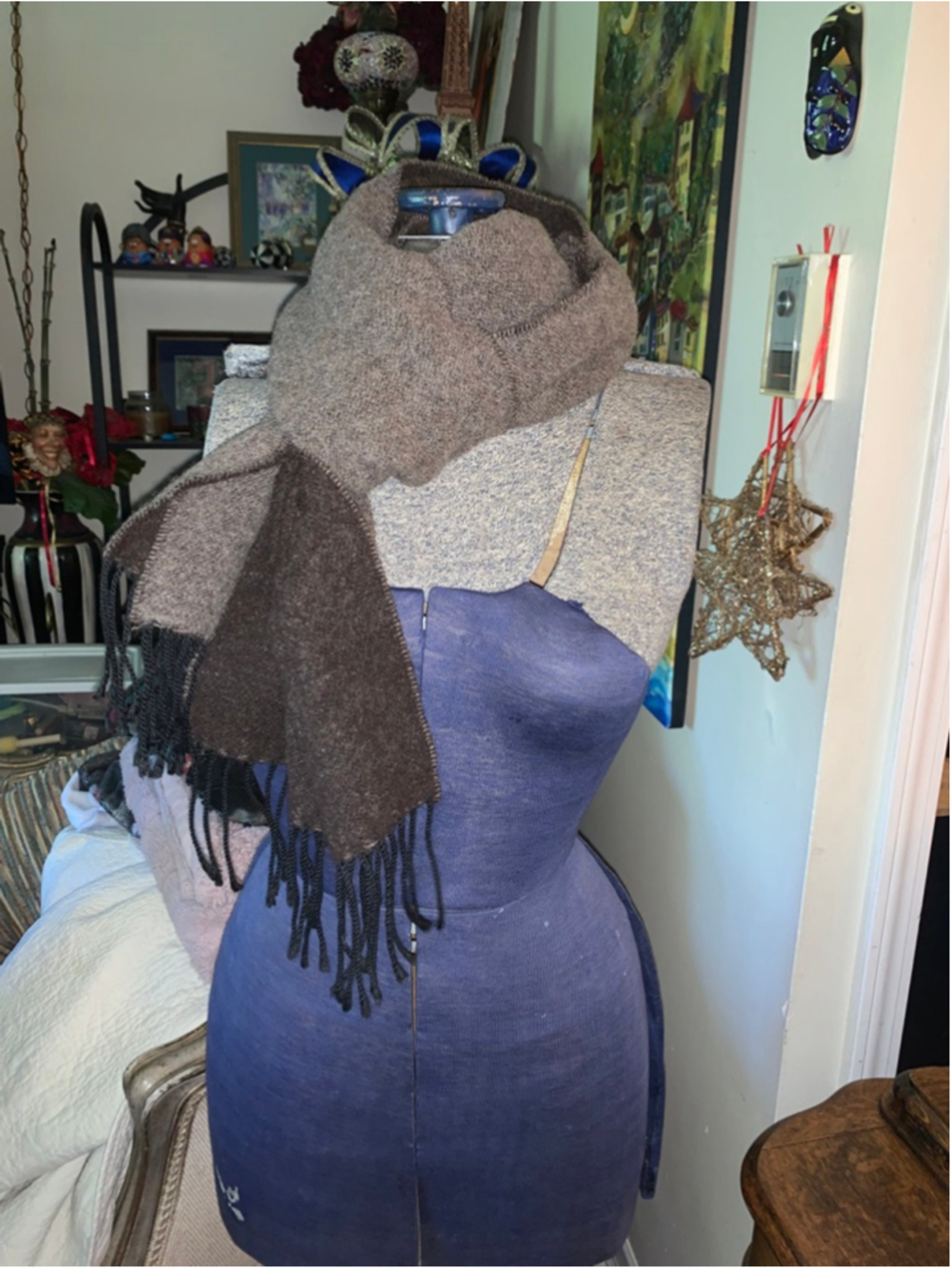 Women's Unbranded Scarf & Wrap, One Size, Brown & Gray